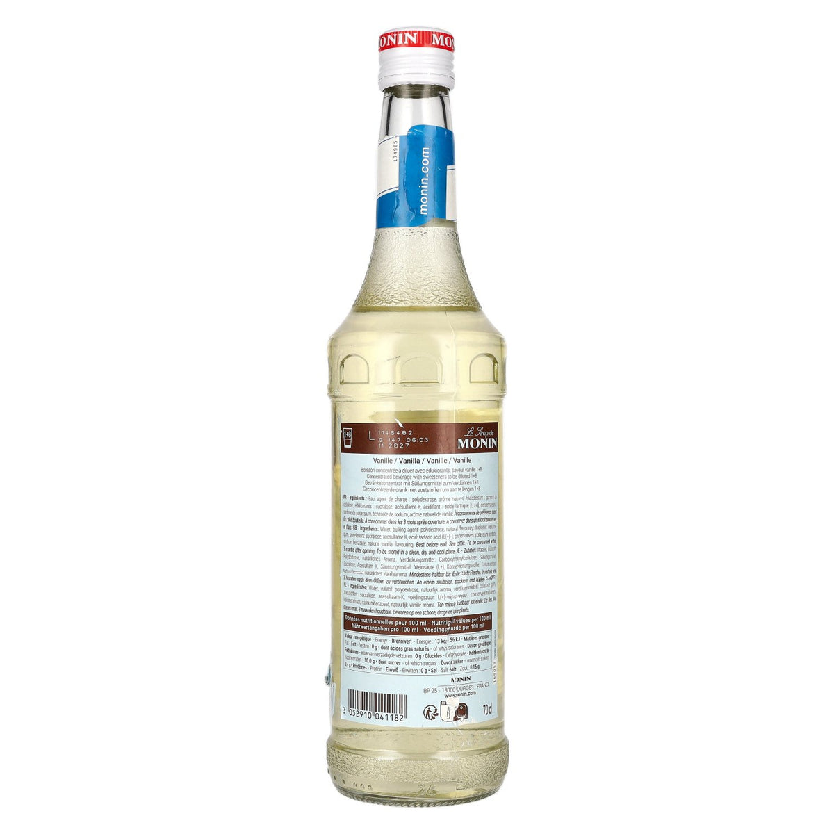 Sirop Monin VANILLE SANS SUCRE 0,7 l