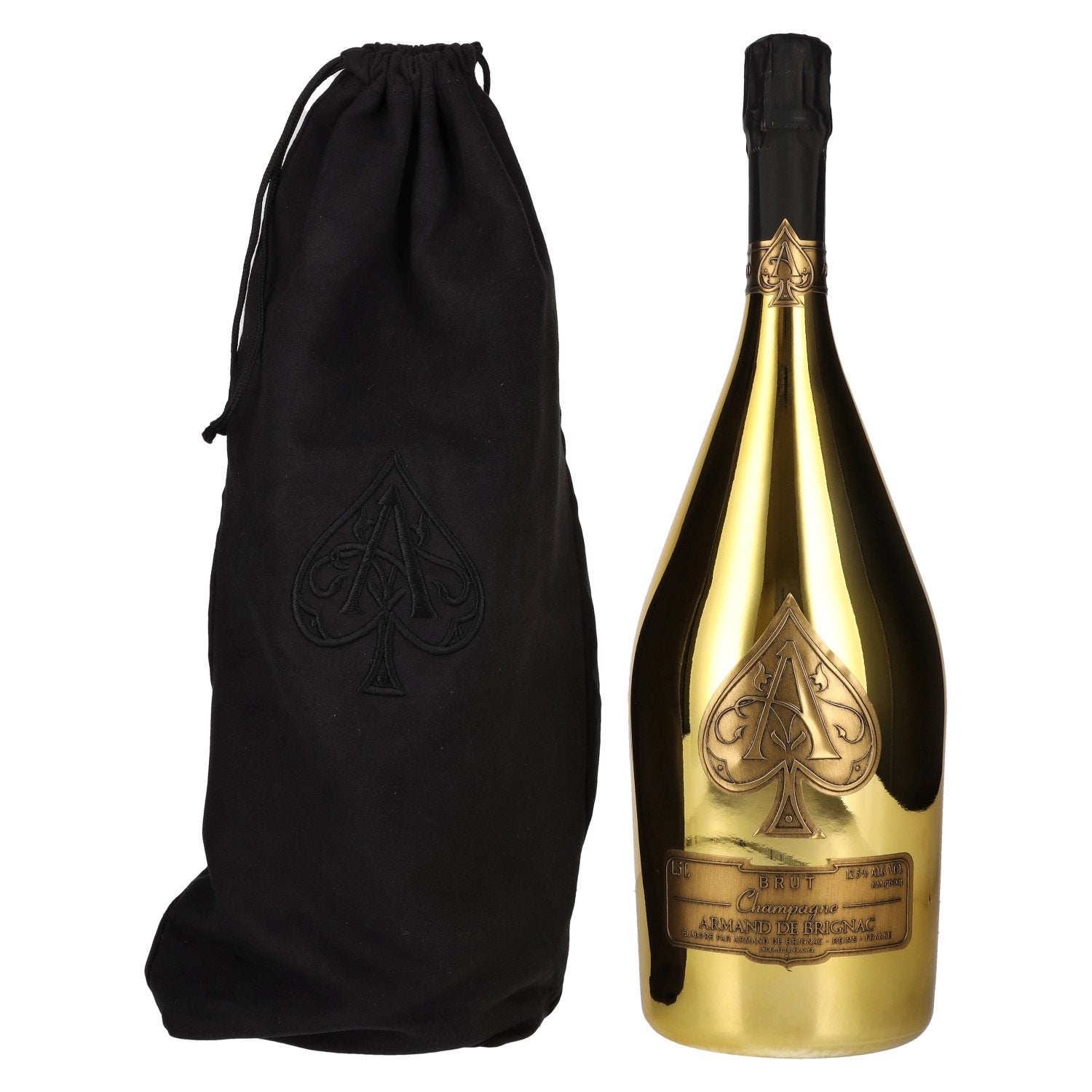 Armand de Brignac Champagne Brut Gold 12,5% vol. 1,5l en sachet velours