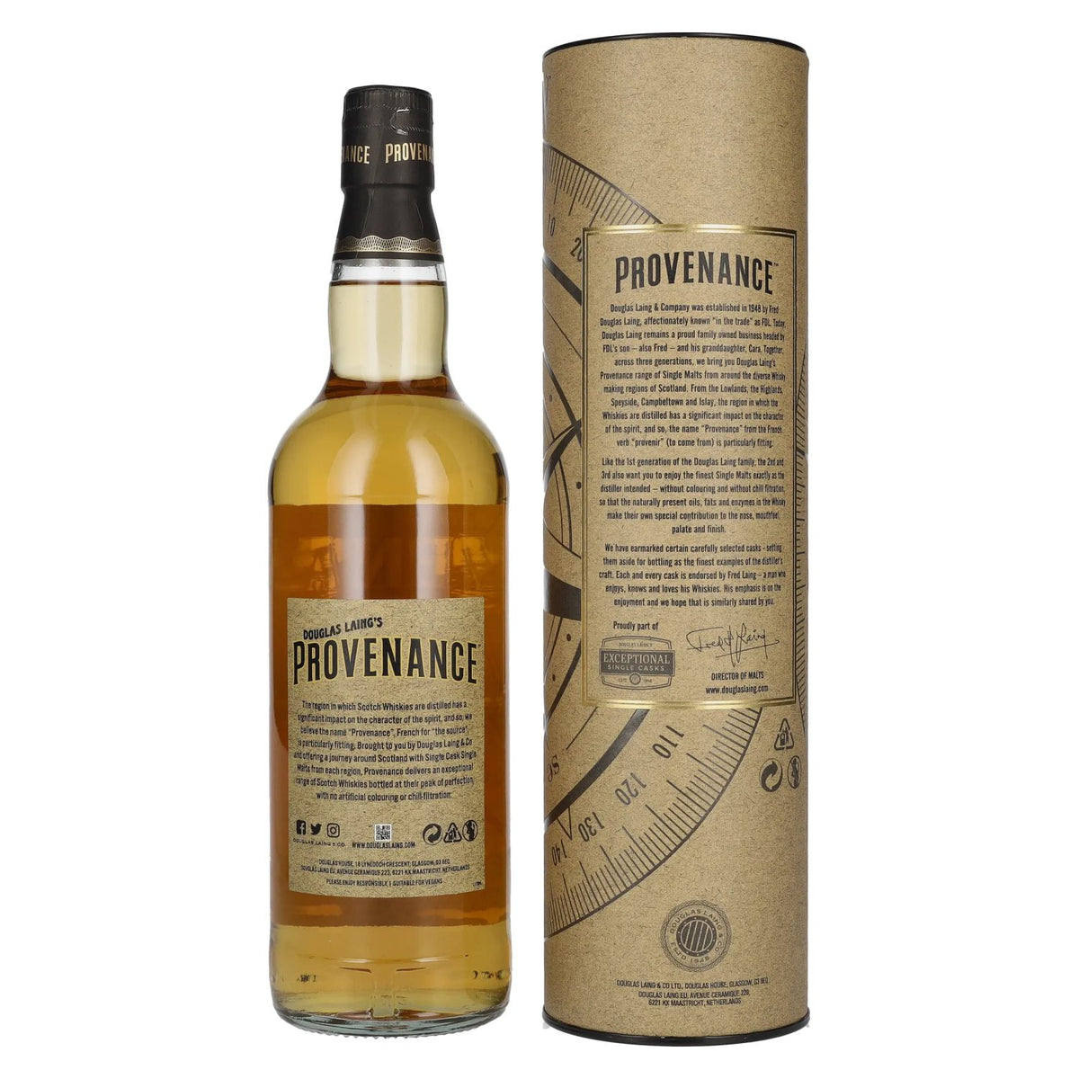 Douglas Laing PROVENANCE Benriach 8 Years Old Single Cask Malt 2014 46% vol. 0,7 l in geschenkverpakking