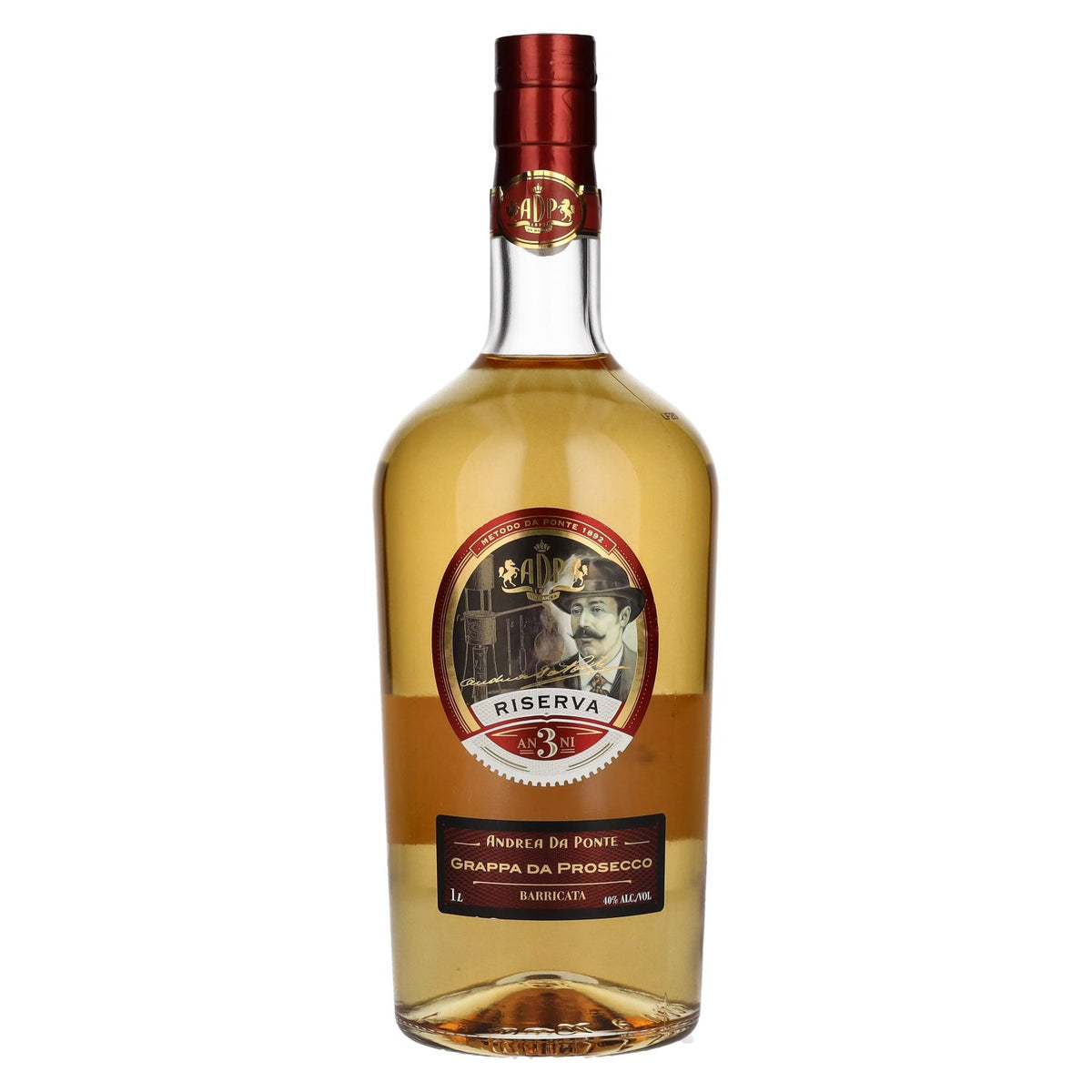 Andrea Da Ponte Grappa Riserva 3 jaar oud 40% vol. 1 l