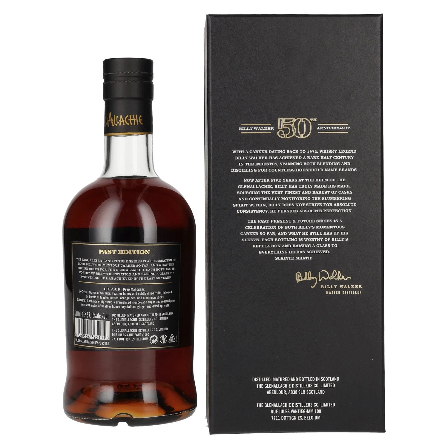 The GlenAllachie 16 Years Old 50th Anniversary PAST EDITION 57,1% Vol. 0,7l in geschenkverpakking