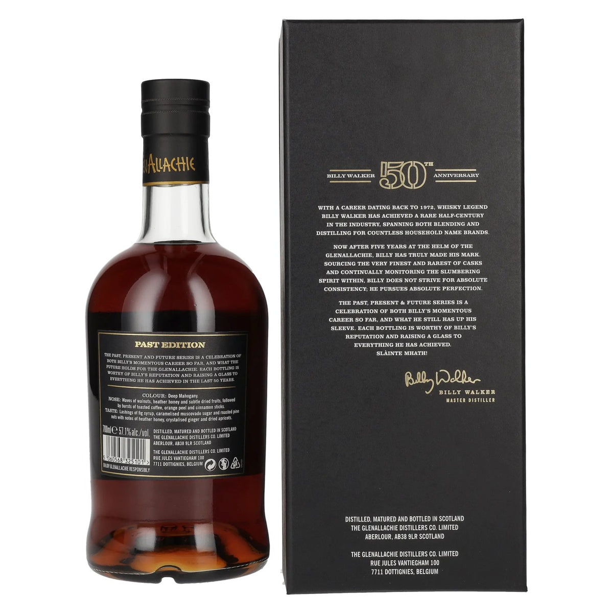 The GlenAllachie 16 Years Old 50th Anniversary PAST EDITION 57.1% ABV 0.7l in a gift box