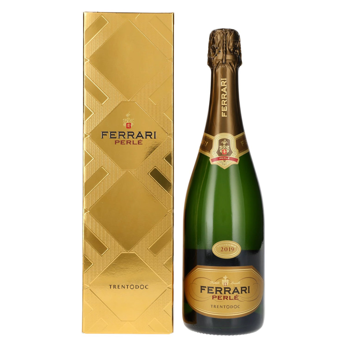 Ferrari PERLÉ Brut Millesimato DOC 2019 12.5% ABV 0.75l in a gift box