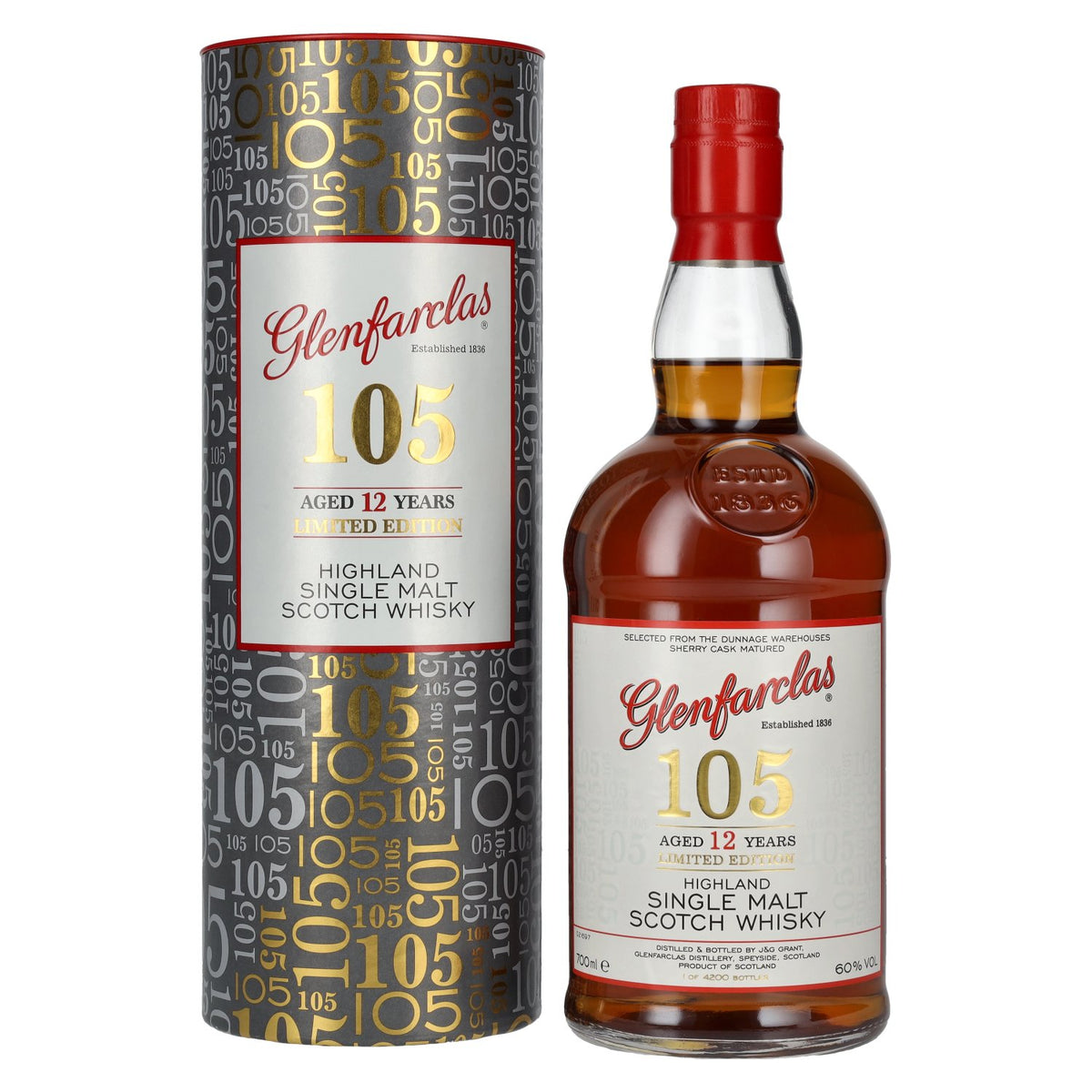 Glenfarclas 105 12 Years Old Highland Single Malt The Hourglass Limited Edition 60% Vol. 0,7l in Geschenkbox