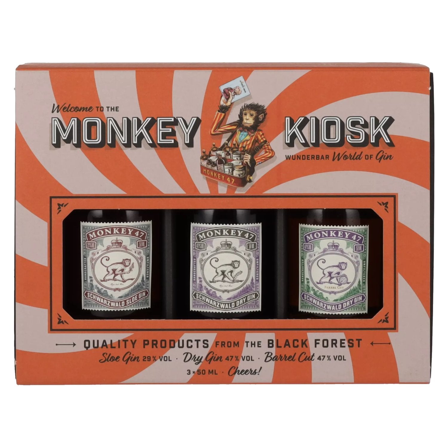 Monkey 47 Kiosk Set 41% Vol. 3x0,05l in Geschenkbox