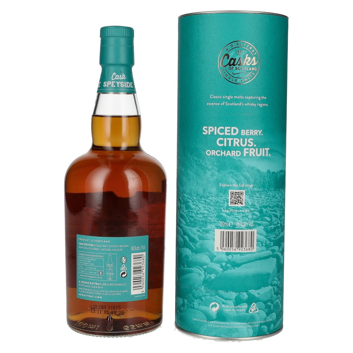 A.D. Rattray Cask SPEYSIDE 12 Years Old Single Malt SHERRY FINISH 46% vol. 0.7 l in a gift box