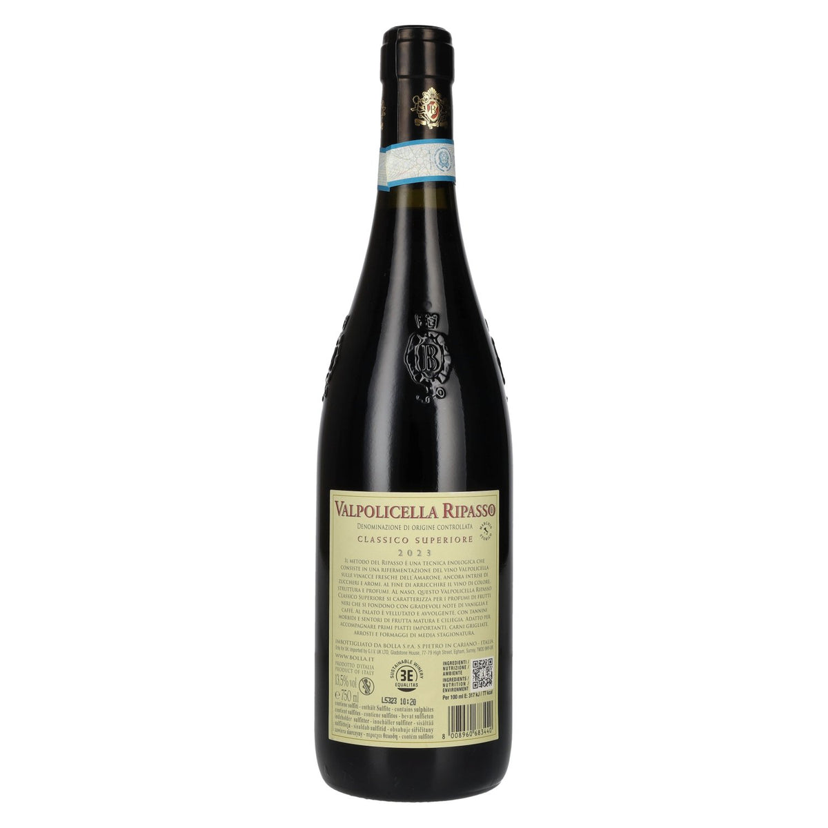 Bolla Ripasso Valpolicella Classico Superiore DOC 2023 13.5% ABV 0.75 l