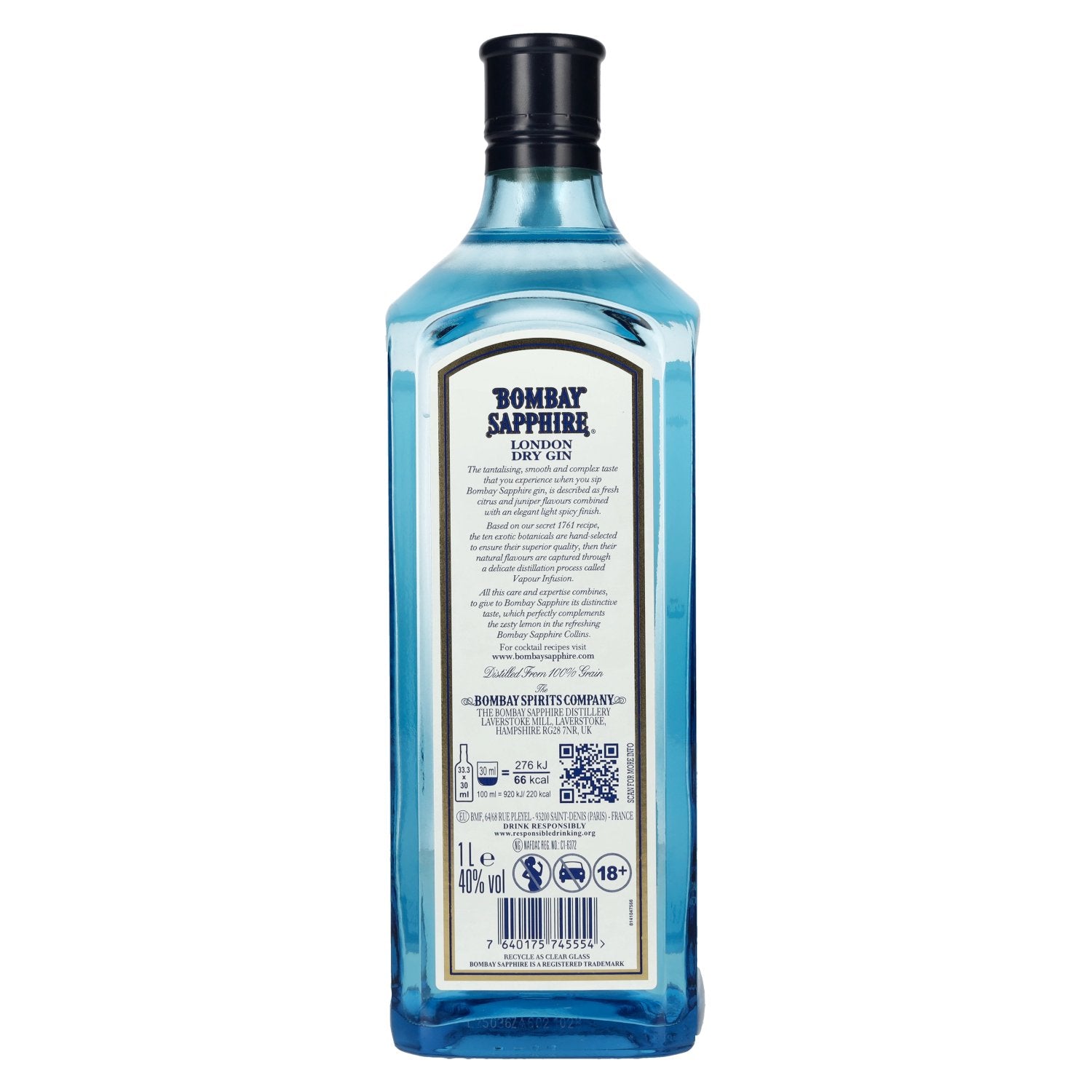 Bombay SAPPHIRE London Dry Gin 40% Vol. 1l