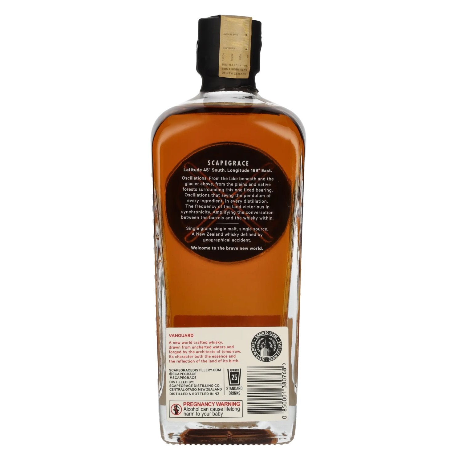 Scapegrace VANGUARD Nieuw-Zeeland Small Batch Single Malt Whisky 46% Vol. 0,7l