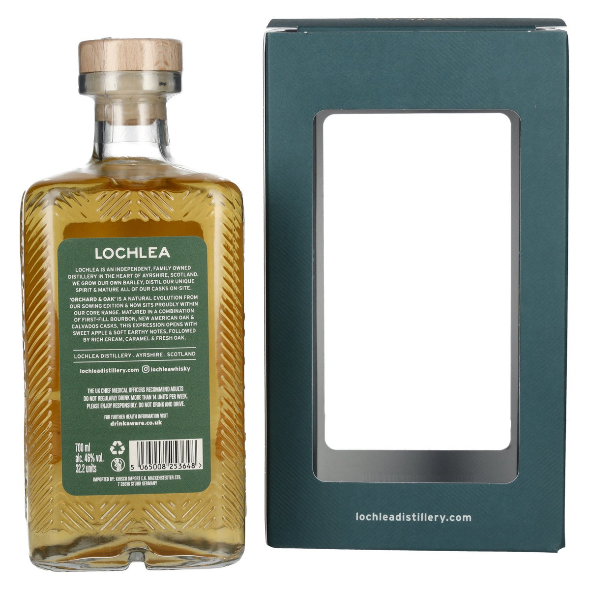 Lochlea ORCHARD &amp; OAK Single Estate Single Malt Scotch Whisky 46% vol. 0,7 l in geschenkverpakking