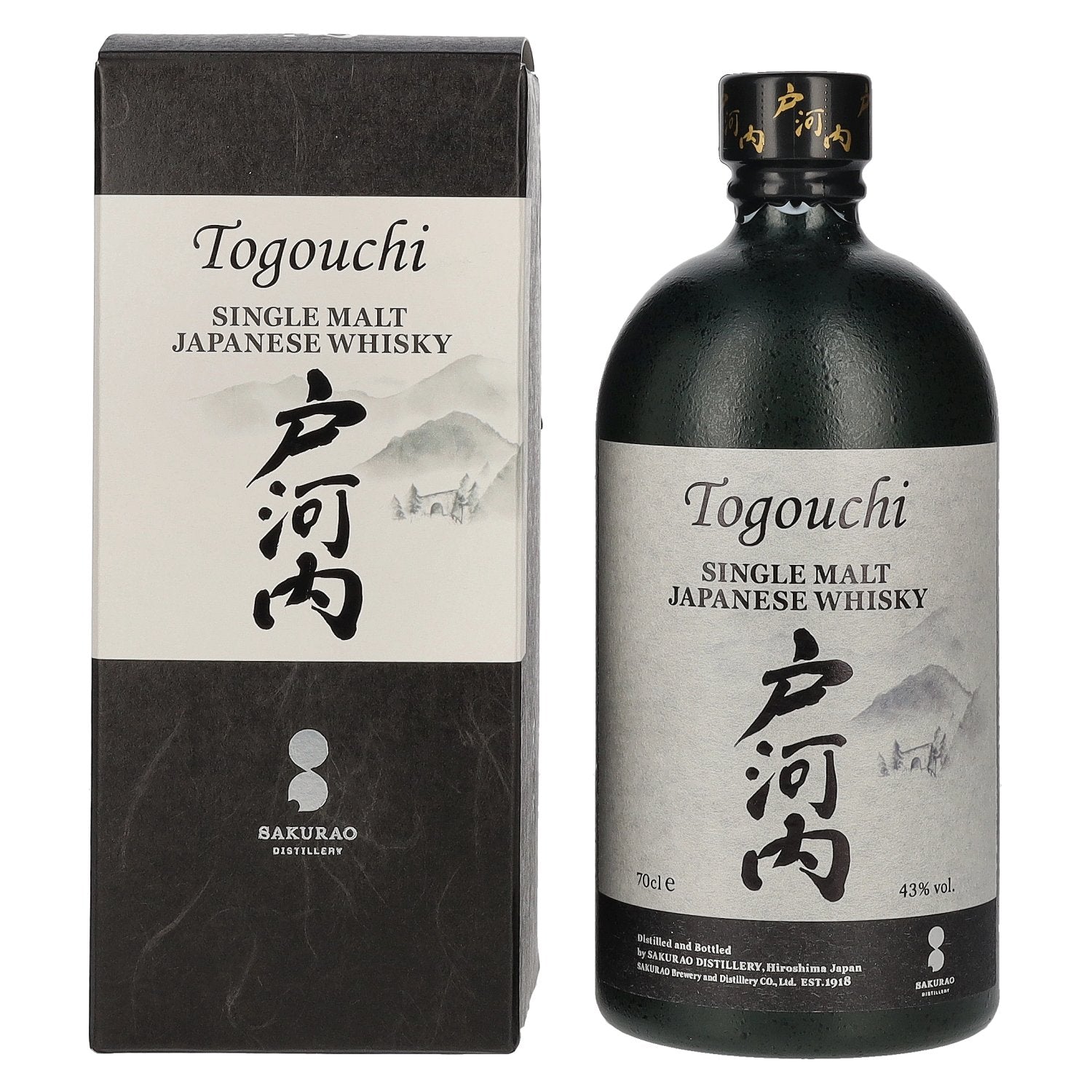 Togouchi Japanse Single Malt Whisky 43% Vol. 0,7l in geschenkverpakking