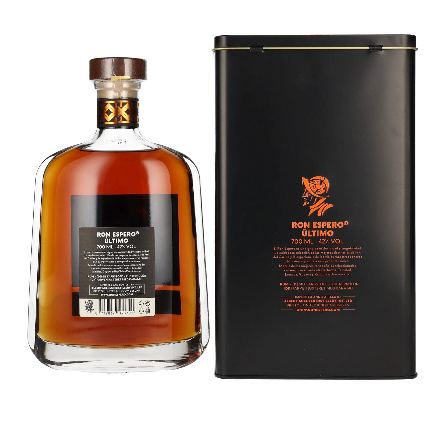 Ron Espero ÚLTIMO Selección del Siglo Producción Limitada 42% Vol. 0,7l in geschenkverpakking