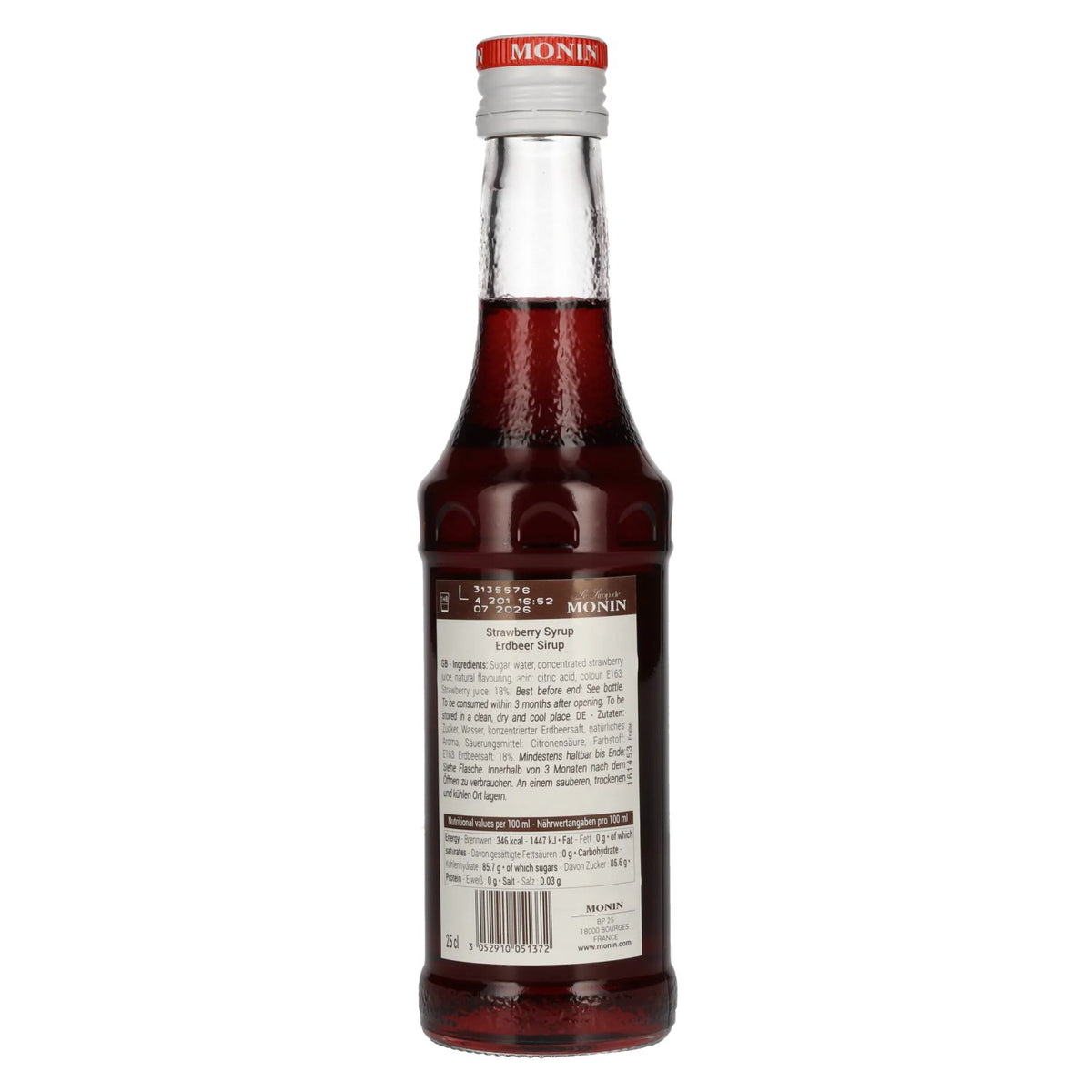 Monin Strawberry Syrup 0.25l
