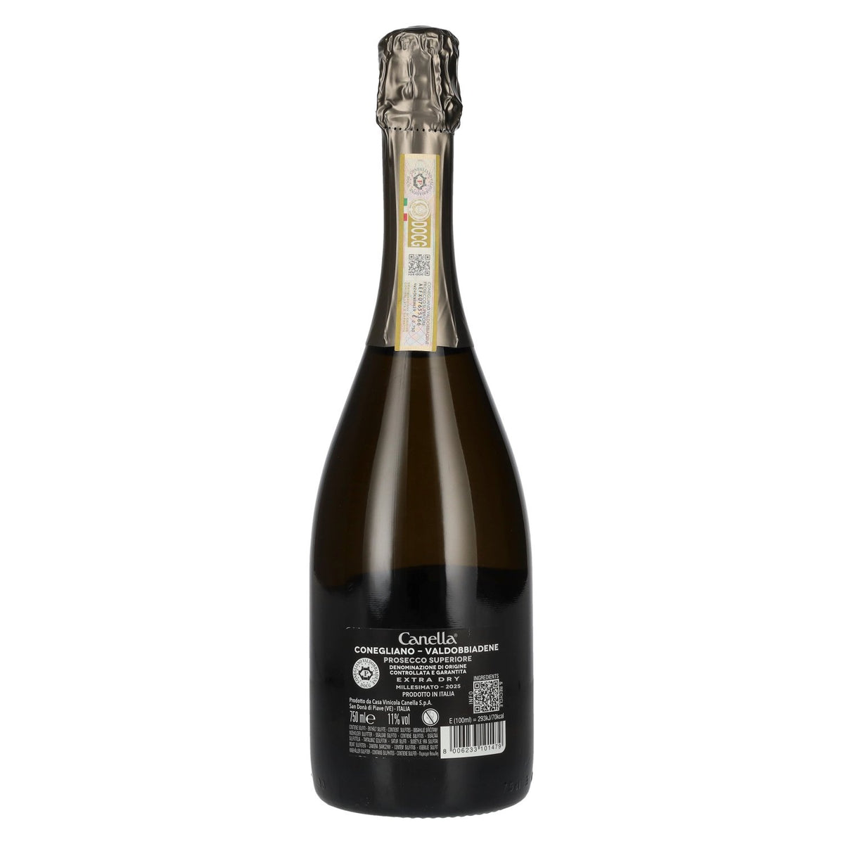 Canella Valdobbiadene Prosecco Superiore Millesimato Extra Dry DOCG 2025 11% vol. 0,75 l
