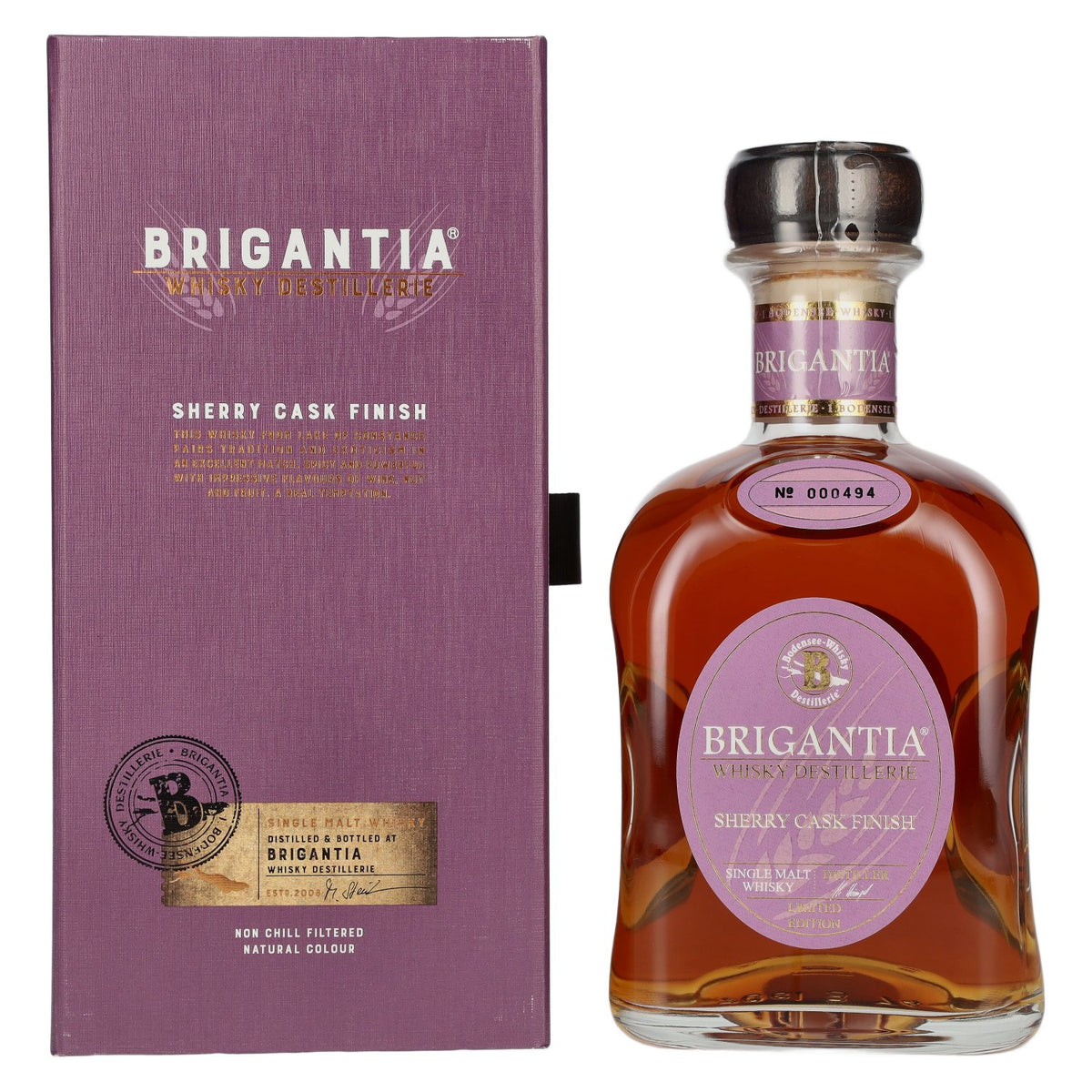 Steinhauser BRIGANTIA Single Malt Whisky SHERRY Cask Finish 46% Vol. 0,7l in Geschenkbox