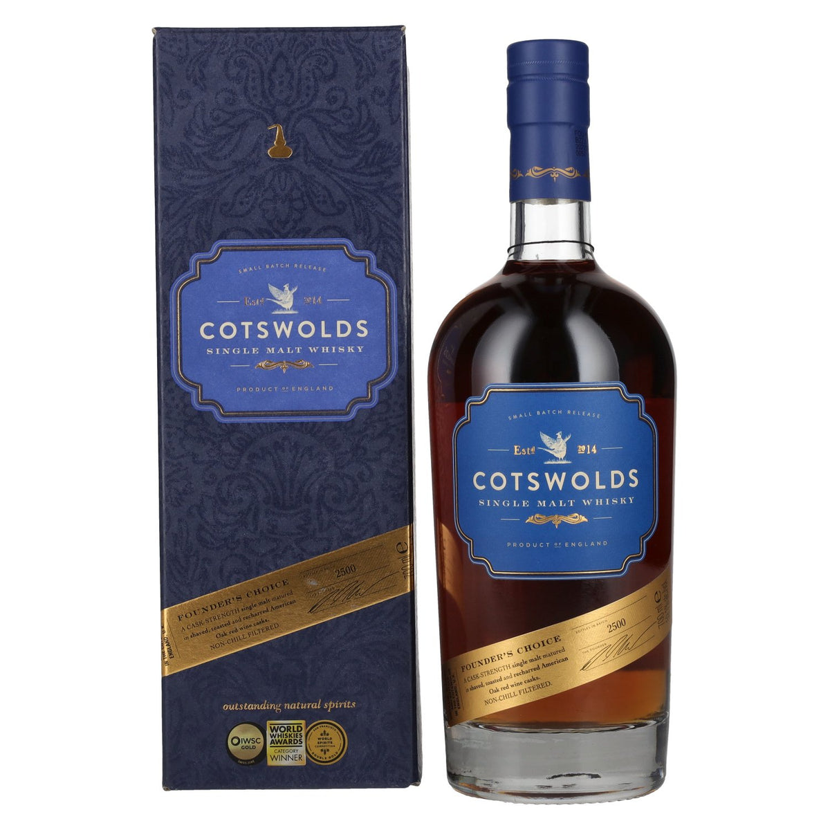 Cotswolds FOUNDER'S CHOICE Single Malt Whisky 59,1% Vol. 0,7l in Geschenkbox