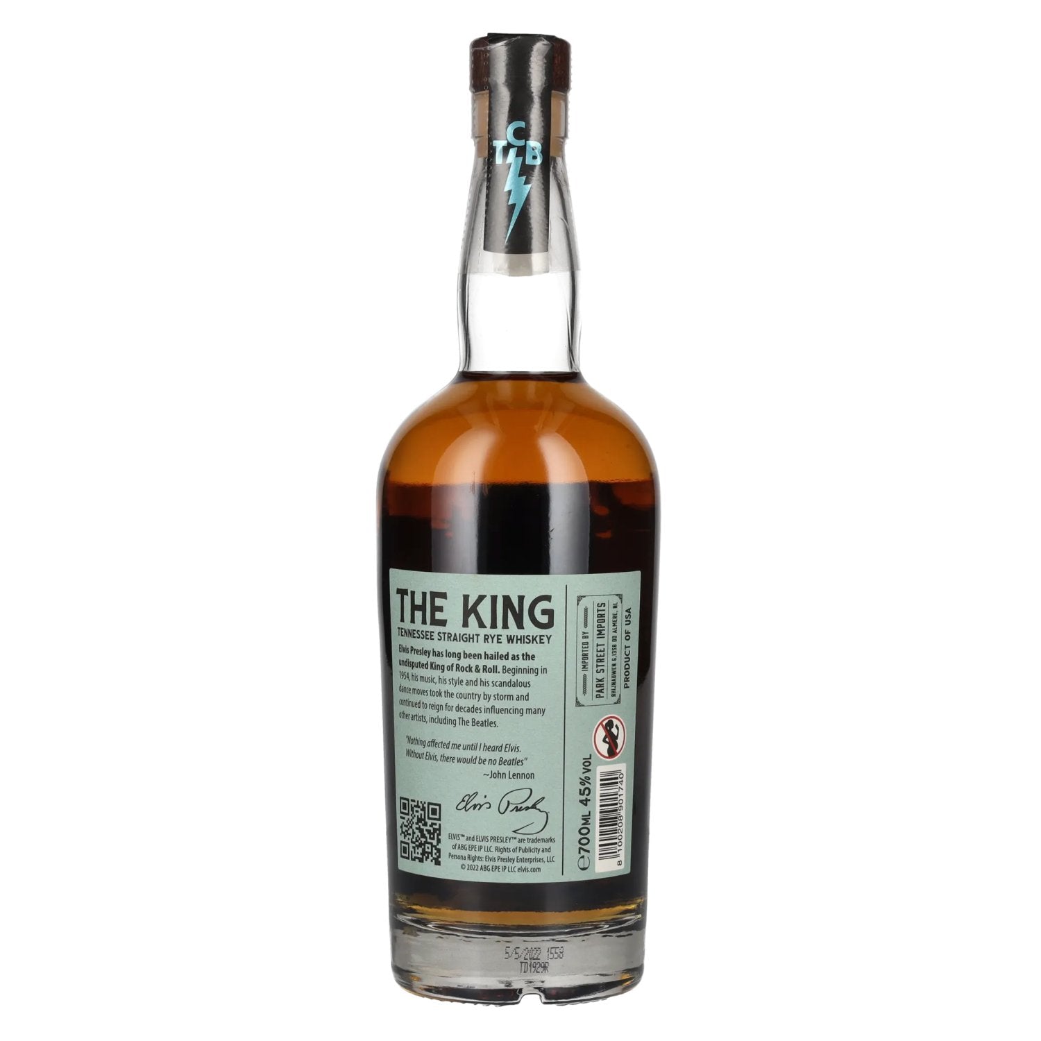 Elvis THE KING Straight RYE Whiskey 45% Vol. 0,7l