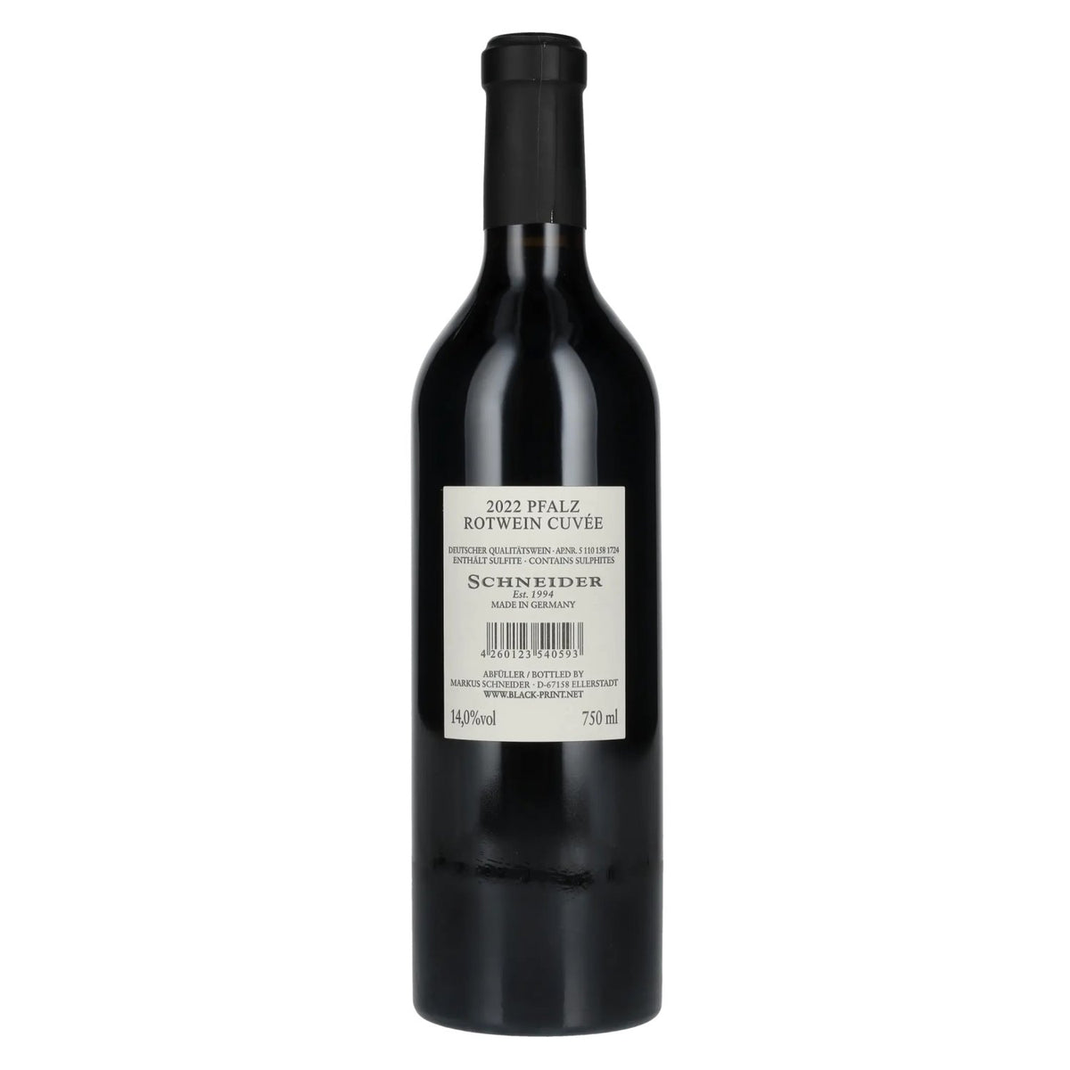 Schneider Black Print 2022 14% ABV 0.75 l