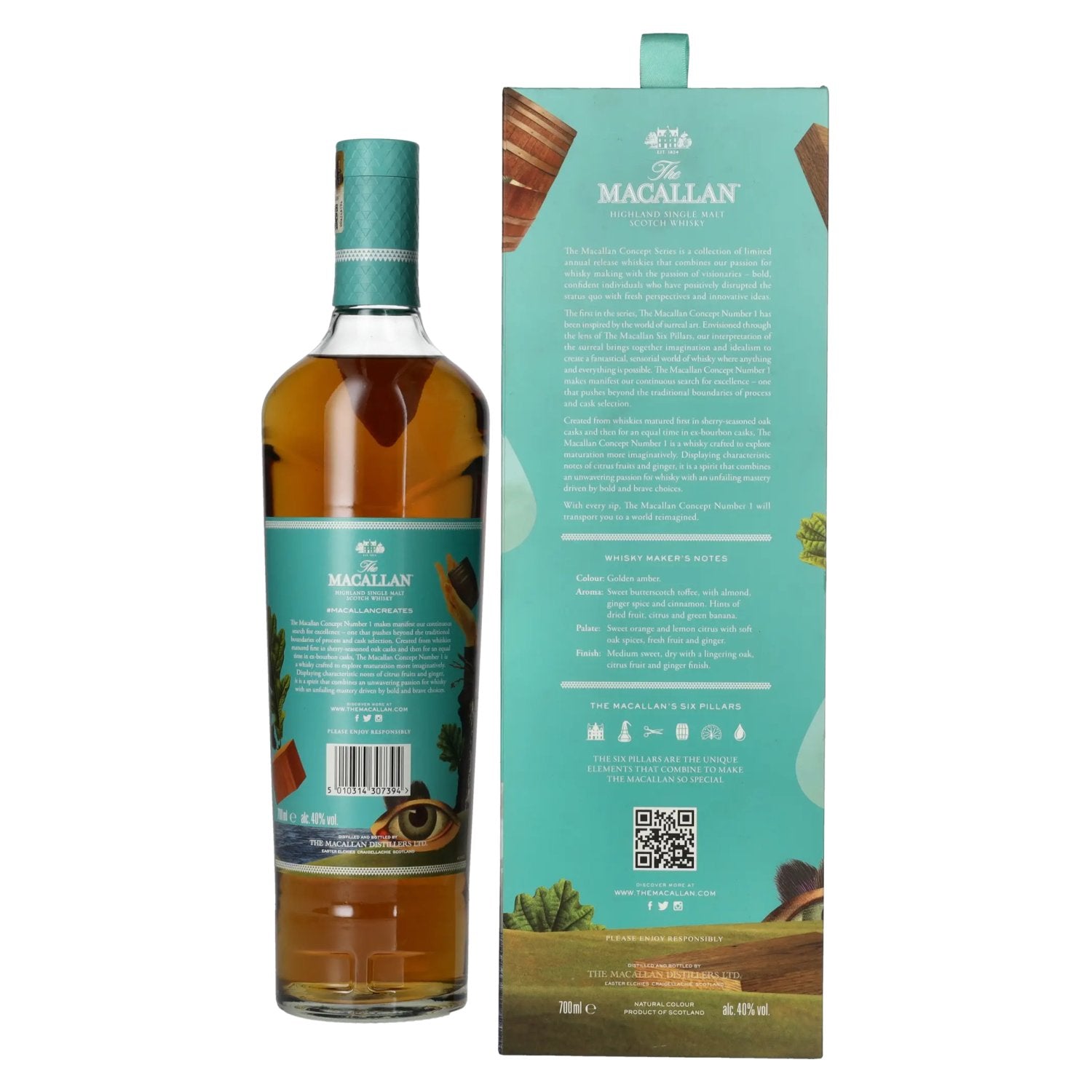 The Macallan CONCEPT N° 1 Édition limitée 2018, 40 % vol., 0,7 l, dans un coffret cadeau