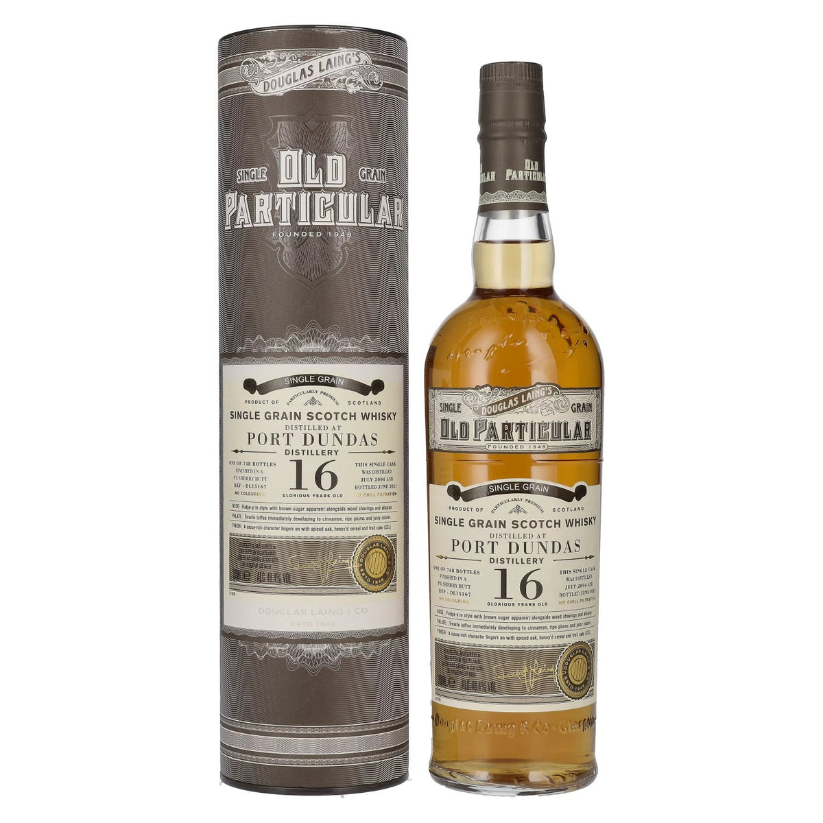 Douglas Laing OLD PARTICULAR Port Dundas 16 Years Old Single Grain Cask 2004 48.4% vol. 0.7l in a gift box