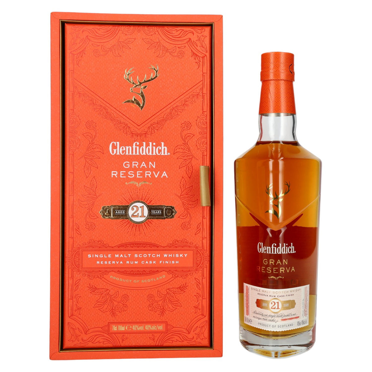 Glenfiddich 21 Years Old GRAN RESERVA Rum Cask Finish 40% vol. 0,7 l in geschenkverpakking