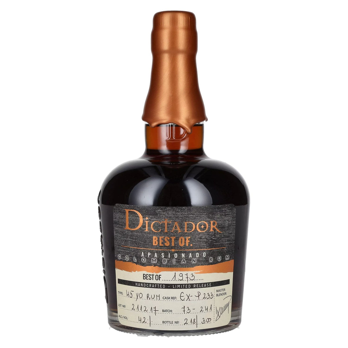 Dictador BEST OF 1973 APASIONADO Colombian Rum Limited Edition 42% ABV 0.7l