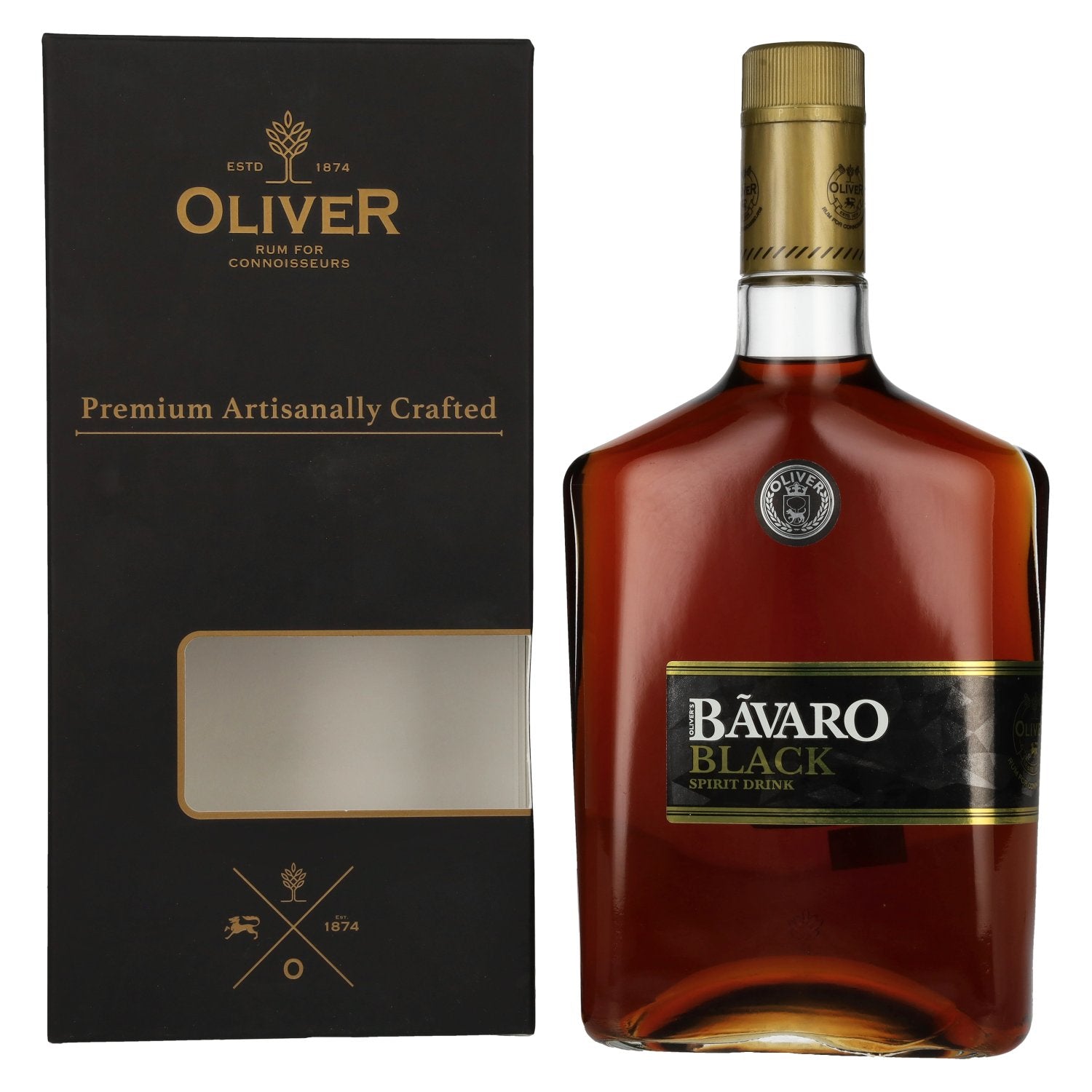 Bãvaro ZWART gedistilleerd 38% Vol. 0,7l in geschenkverpakking