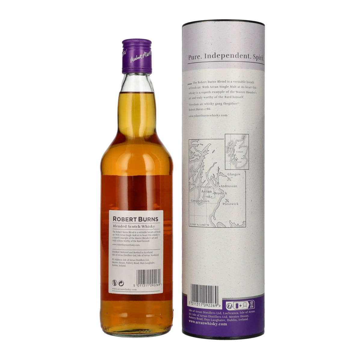 Arran ROBERT BURNS Blended Scotch Whisky 40% Vol. 0,7l in Geschenkbox