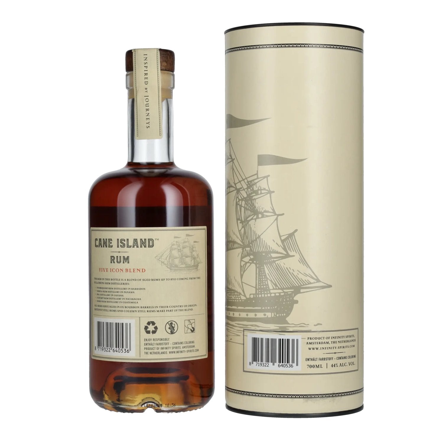 Cane Island FIVE ICON BLEND Island Rum 44% Vol. 0,7l in Geschenkbox