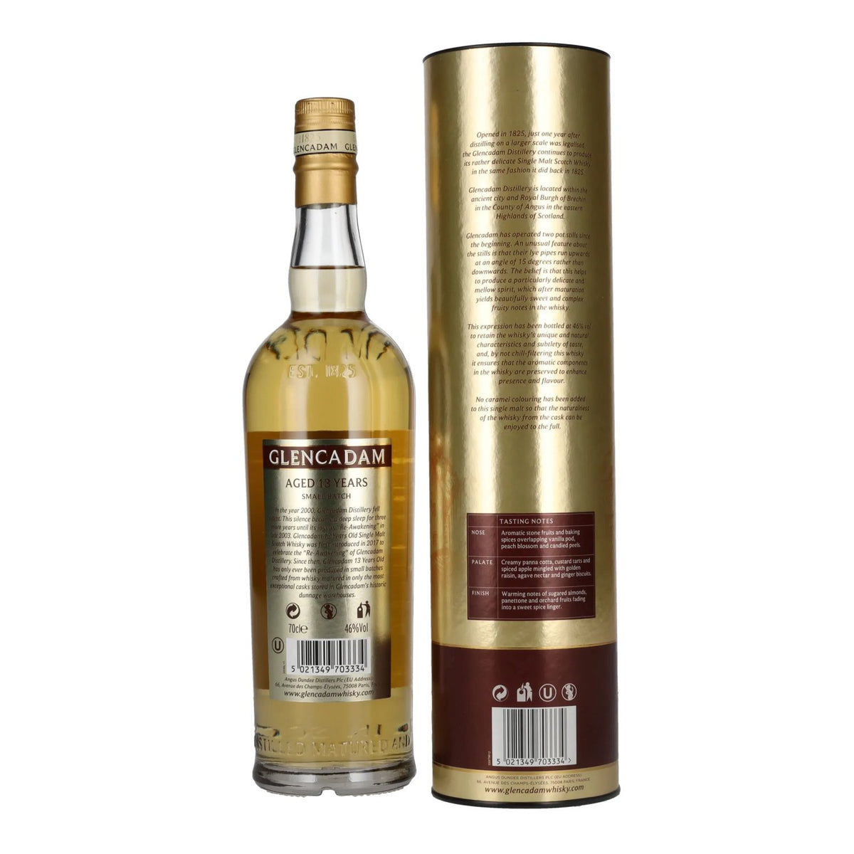 Glencadam 13 Years Old SMALL BATCH Highland Single Malt Scotch 46% vol. 0,7 l in geschenkverpakking