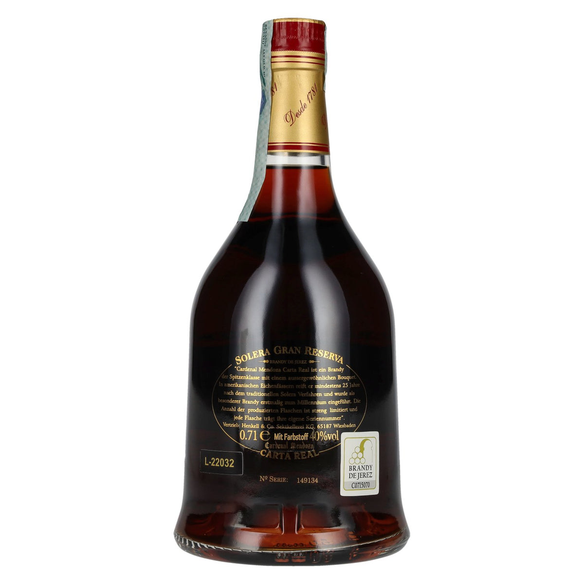 Cardenal Mendoza Carta Real Brandy de Jerez 40% Vol. 0,7l