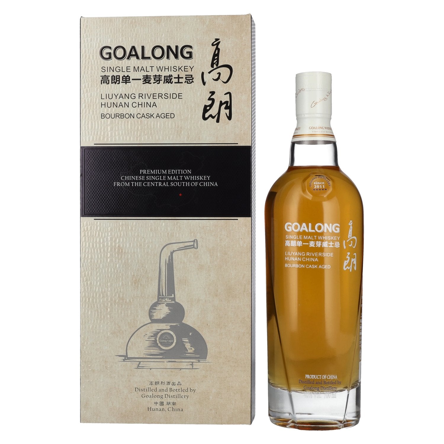 Goalong Single Malt BOURBON CASK Chinese whisky 40% Vol. 0,7l in geschenkverpakking