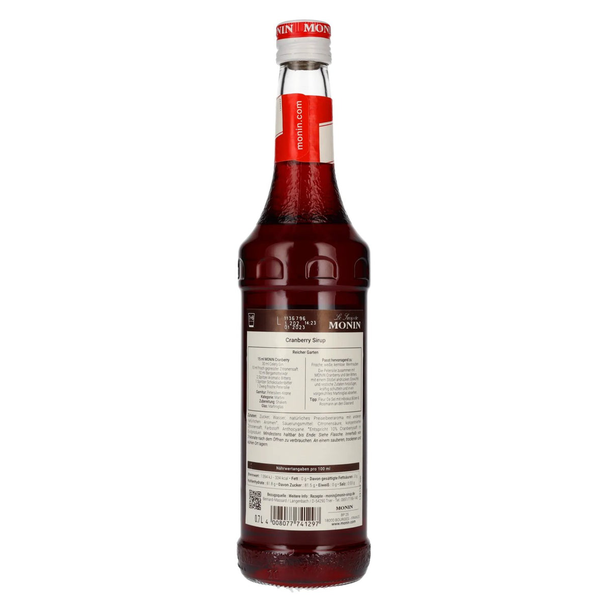Monin CRANBERRY-siroop 0,7 l