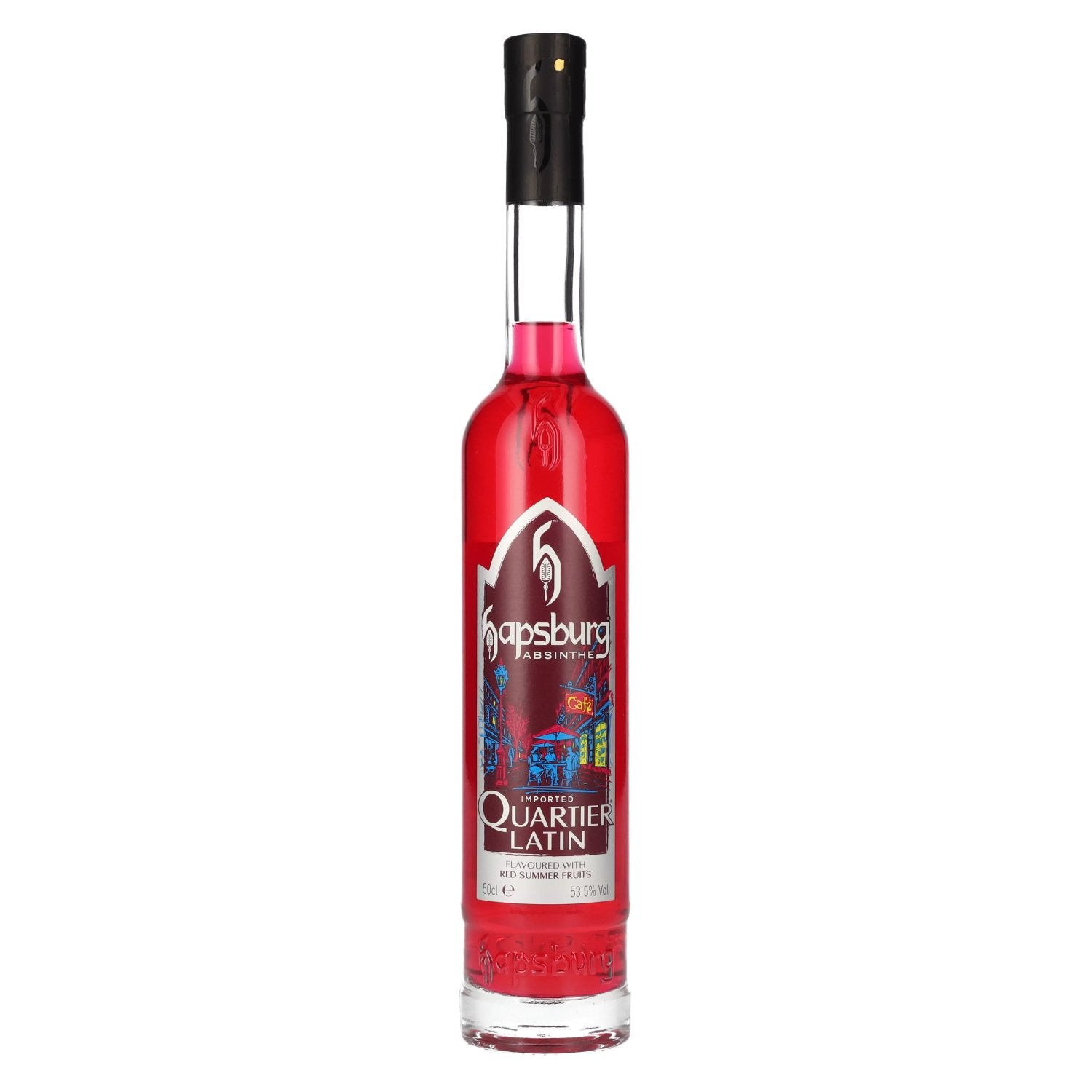 Hapsburg Absinthe QUARTIER LATIN Op smaak gebracht met rode zomerfruit 53,5% Vol. 0,5l