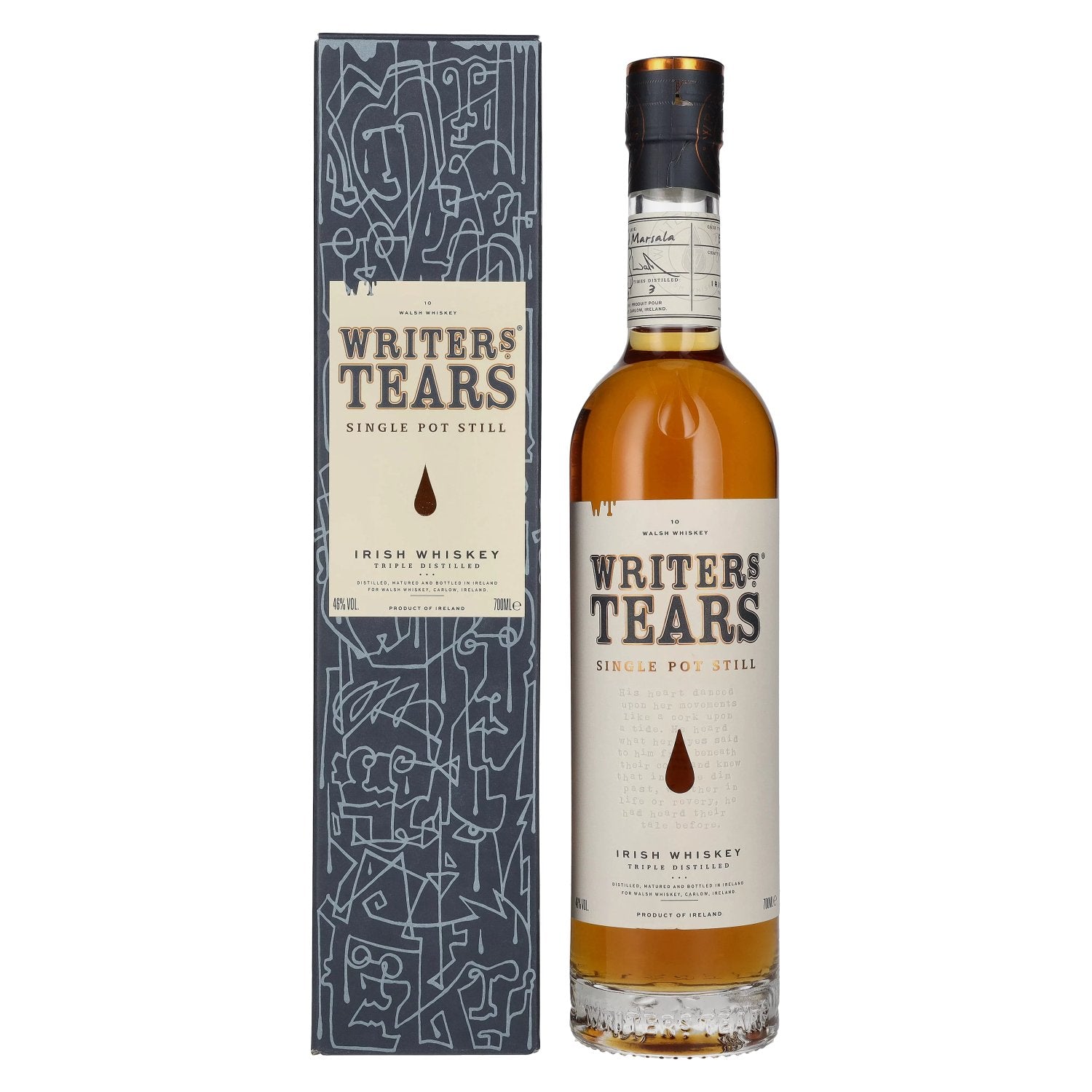 Writer's Tears Single Pot Still Irish Whiskey 46% Vol. 0,7l in geschenkverpakking