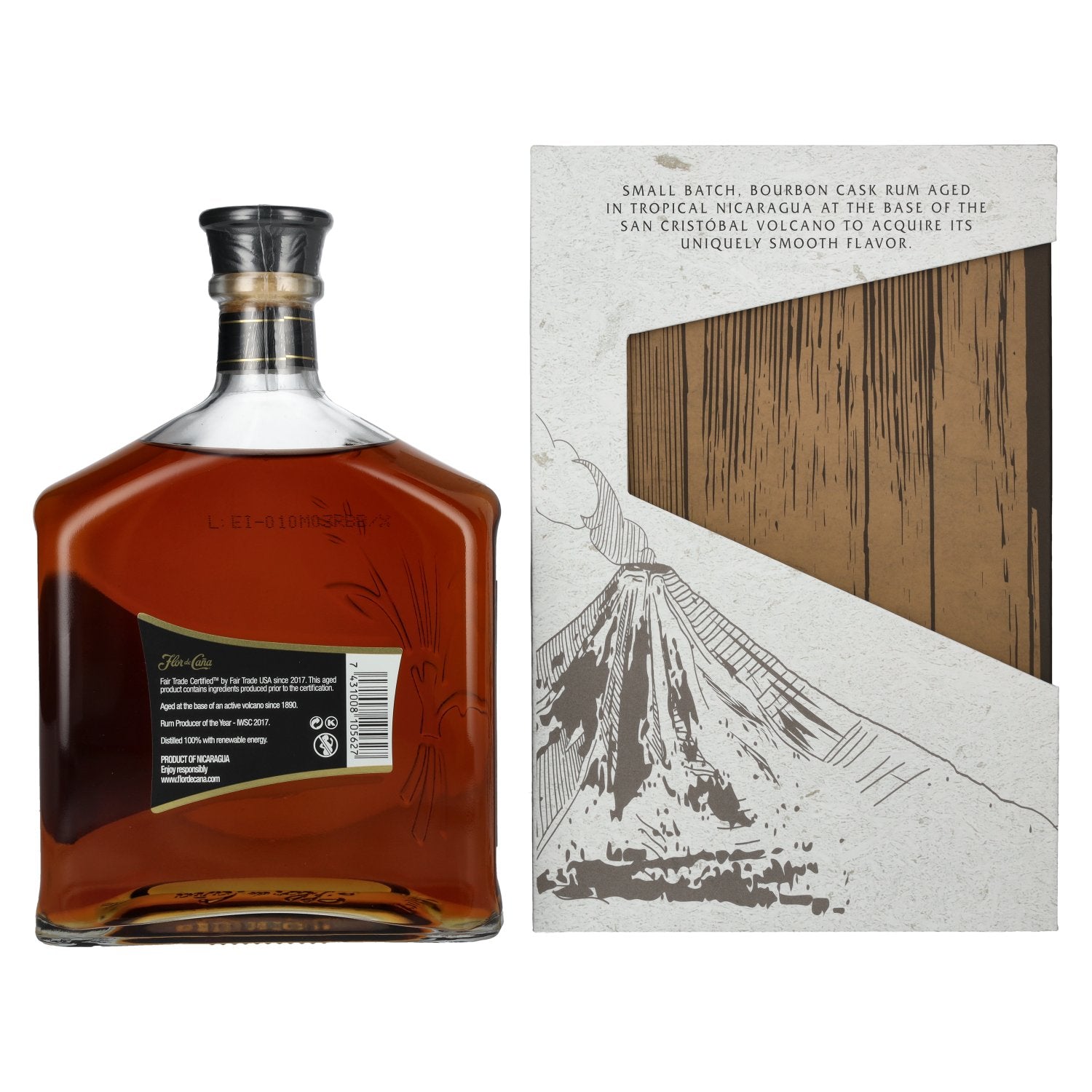 Flor de Caña Volcanic Bourbon Cask 40% Vol. 1l in Geschenkbox