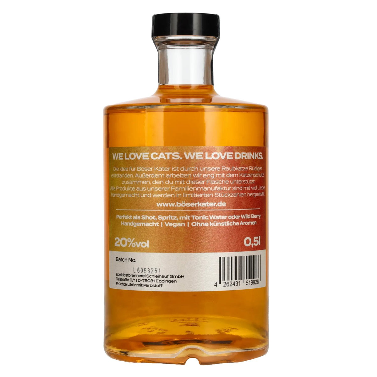 Böser Kater Juicy Fruits likeur 20% vol. 0,5 l