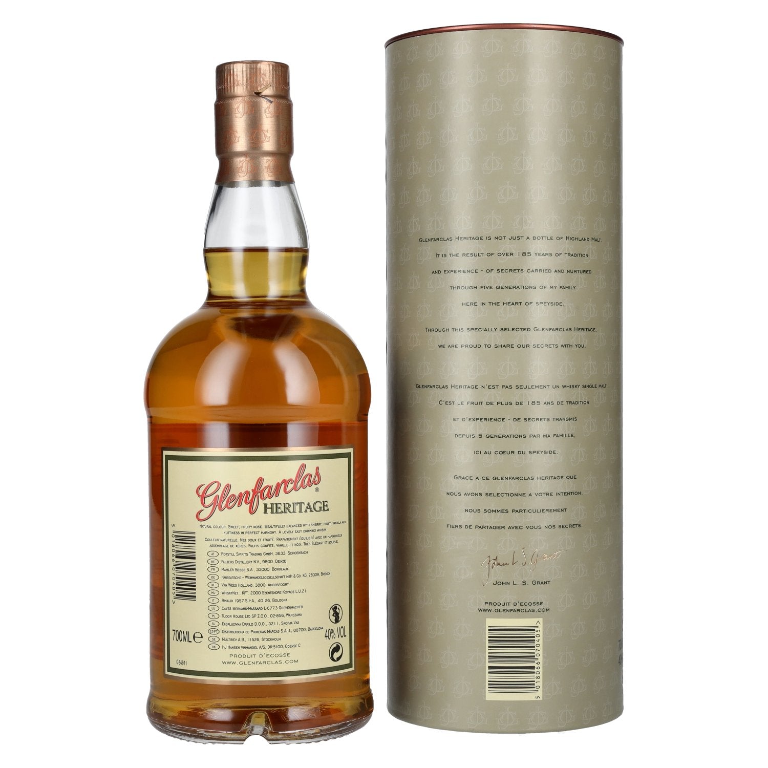Glenfarclas HERITAGE Highland Single Malt Scotch Whisky 40% Vol. 0,7l in geschenkverpakking