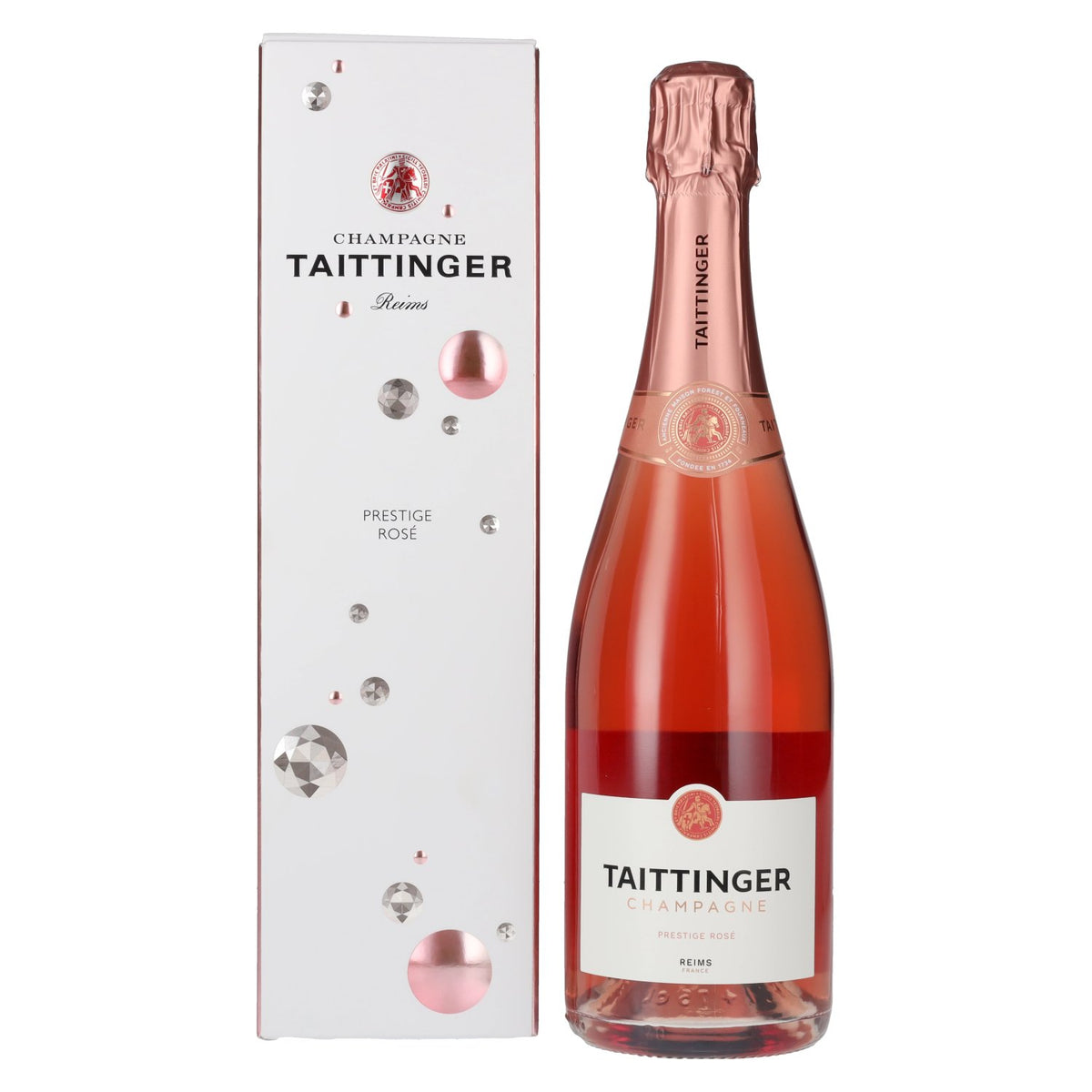 Champagne Taittinger Prestige Rosé Brut 12,5 % vol., 0,75 l, dans un coffret cadeau