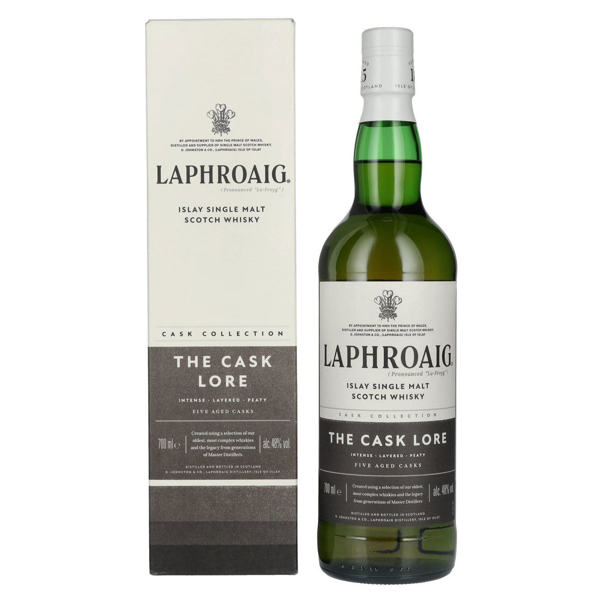 Laphroaig LORE Islay Single Malt 48 % vol., 0,7 l, dans un coffret cadeau