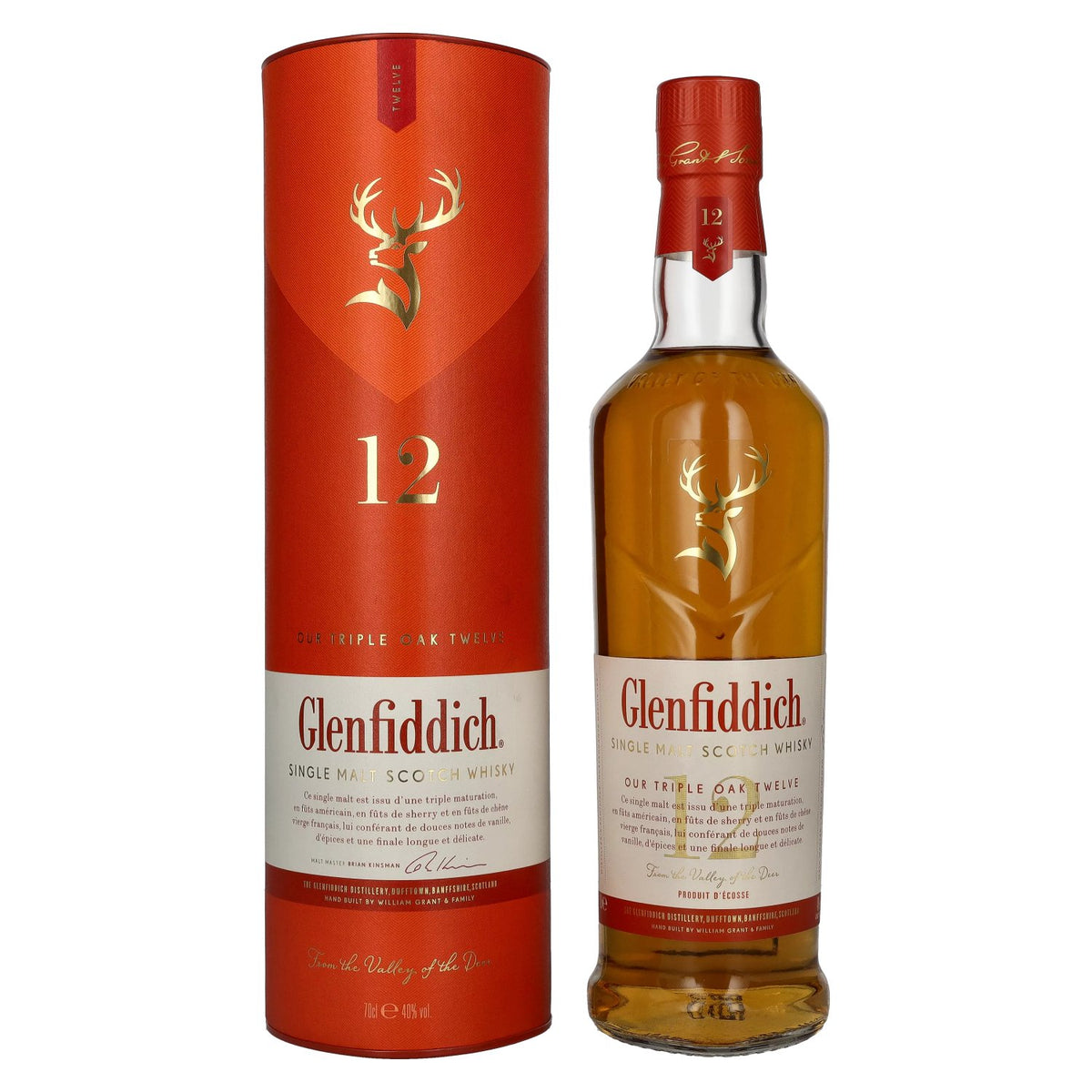 Glenfiddich 12 Years Old Triple Oak Single Malt 40% ABV 0.7l in a gift box