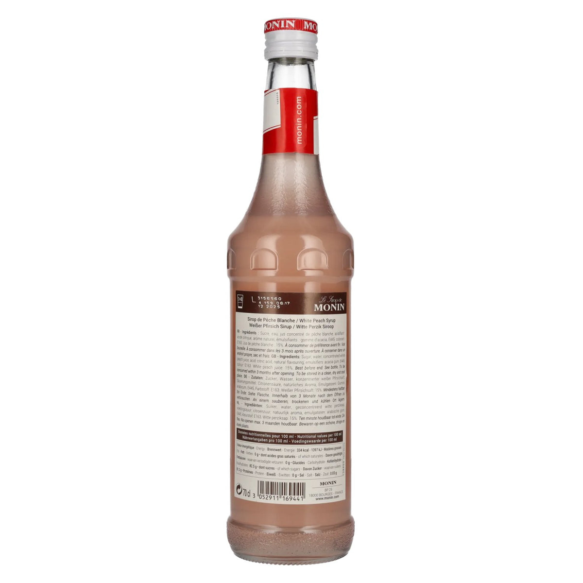 Monin-siroop WITTE PERZIK 0,7 l