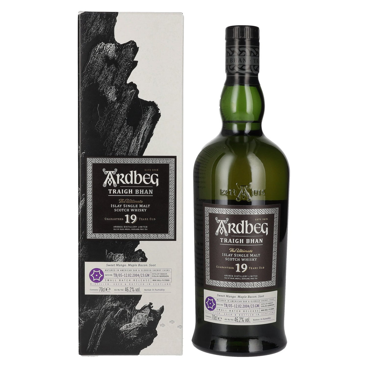 Ardbeg TRAIGH BHAN 19 Years Old Batch No. 5 46.2% vol. 0.7 l in a gift box