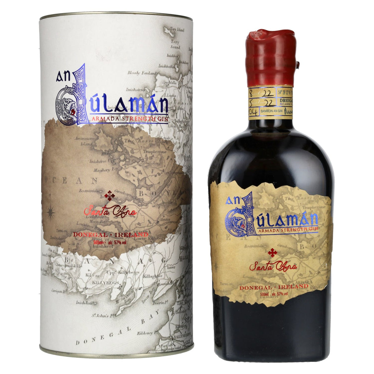 An Dúlamán SANTA ANA Armada Strength Gin 57% vol. 0.5 l in a gift box