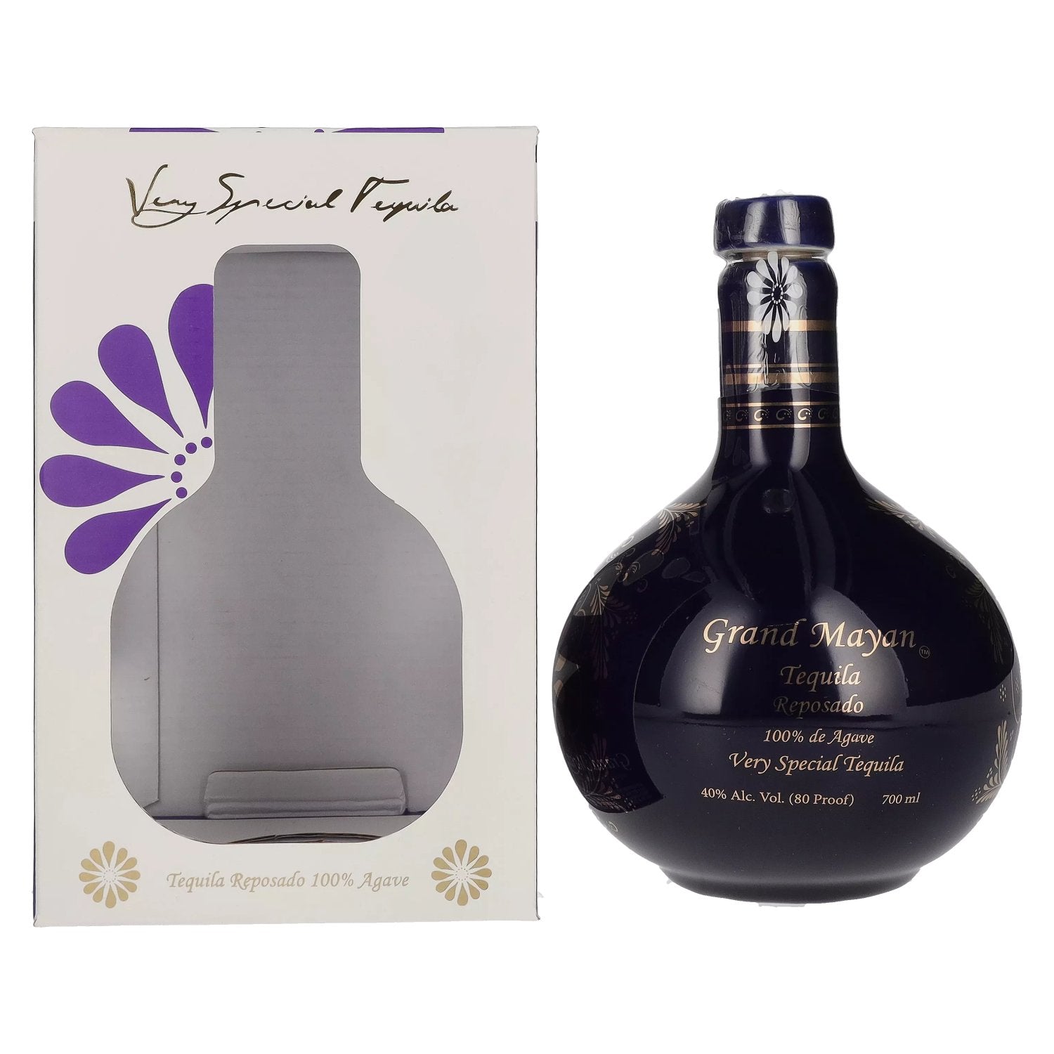 Grand Mayan REPOSADO Tequila 100% de Agave 40% Vol. 0,7l en boîte cadeau
