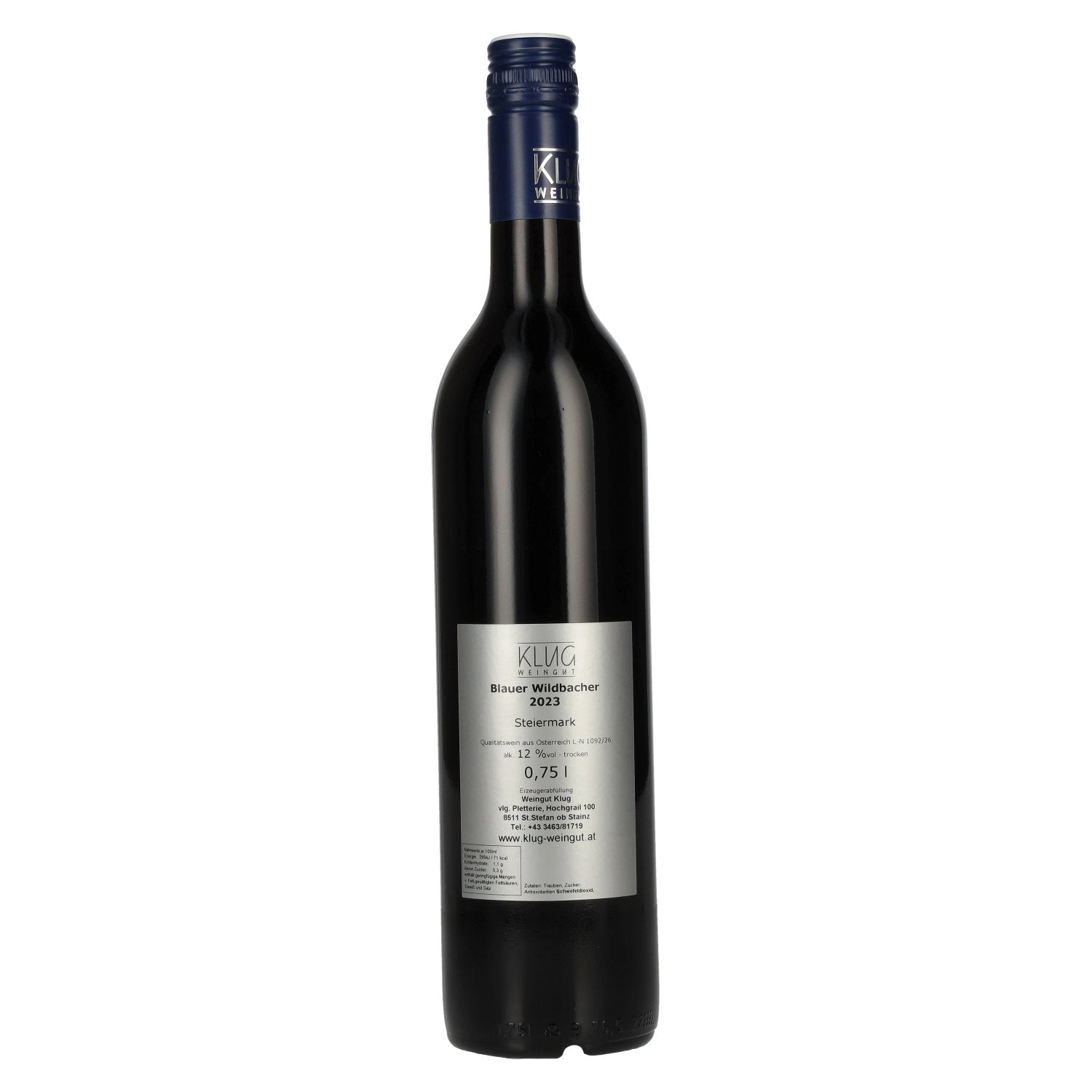Weingut Klug Blauer Wildbacher Styria 2023 12% ABV 0.75l