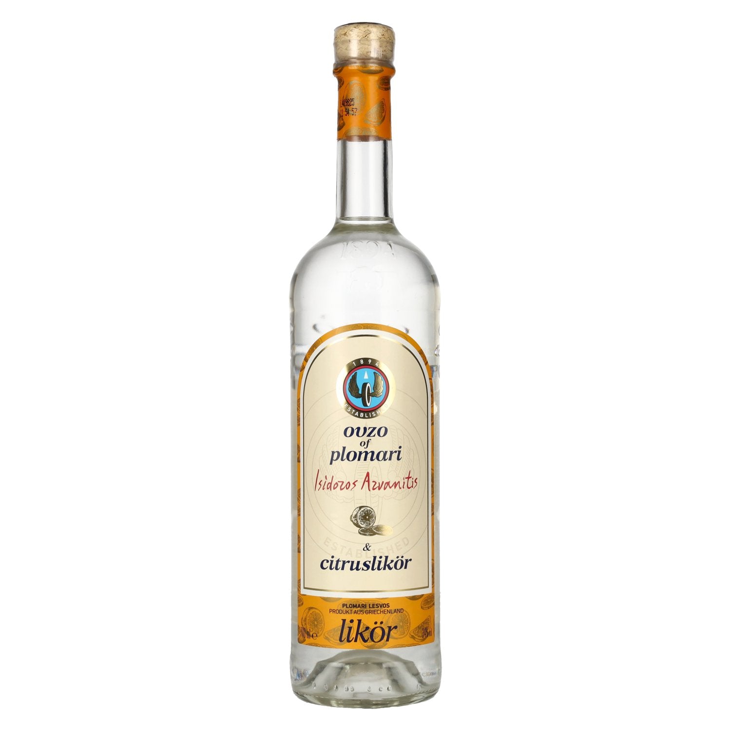Ouzo Plomari Citrus liqueur 34% Vol. 0,7l