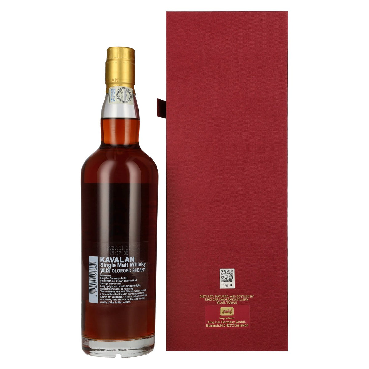 Kavalan SOLIST Single Malt Whisky Oloroso Sherry Cask 57,1% Vol. 0,7l in Geschenkbox