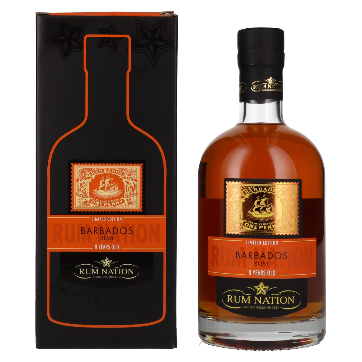 Rum Nation Barbados 8 Years Old Limited Edition 40% vol. 0,7 l in geschenkverpakking