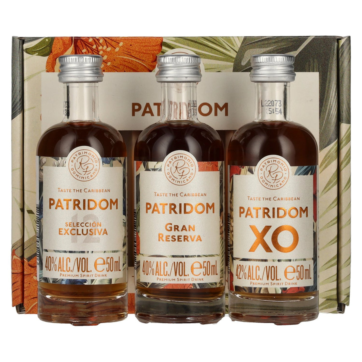 Patridom Taste the Caribbean-set 40,7% vol. 3 x 0,05 l